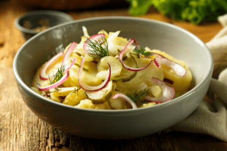 How to freeze potato salad - a German, oil-based potato salad